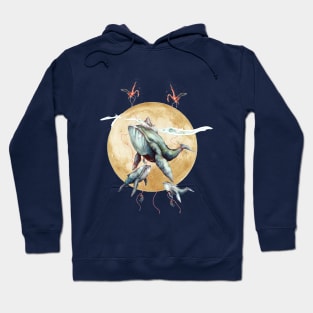 Flying Whales in the sky Hoodie